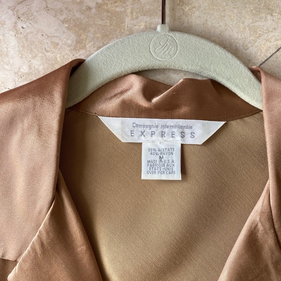 Express Bronze Satin Blouse - Picture 2 of 6